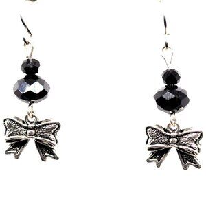 Black Ribbon Earrings